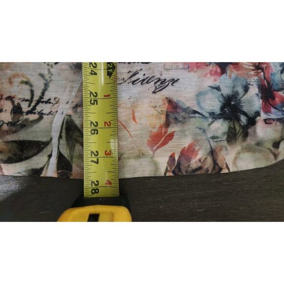 Time & Tru Floral Top 3/4 Ruffle Sleeve Bohemian Blouse Womens Size XXL Romantic - Picture 8 of 10